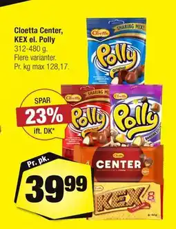 Calle Cloetta Center, KEX el. Polly tilbud
