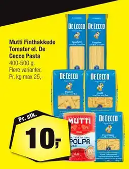 Calle Mutti Finthakkede Tomater el. De Cecco Pasta tilbud