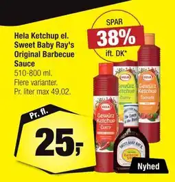 Calle Hela Ketchup el. Sweet Baby Ray's Original Barbecue Sauce tilbud