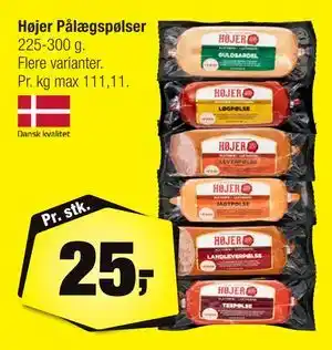 Calle Højer Pålægspølser tilbud