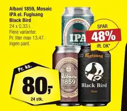 Calle Albani 1859, Mosaic IPA el. Fuglsang Black Bird tilbud