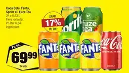 Calle Coca Cola, Fanta, Sprite el. Fuze Tea tilbud