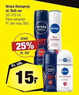 Calle Nivea Deospray el. Roll-on tilbud