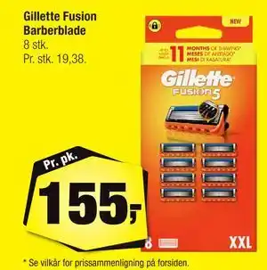 Calle Gillette Fusion Barberblade tilbud