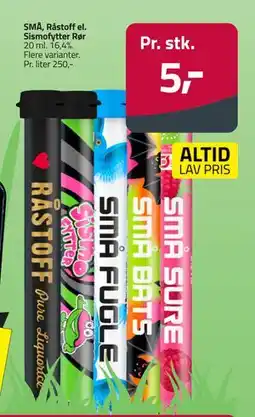 Fleggaard SMÅ, Råstoff el. Sismofytter Rør tilbud