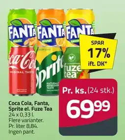 Fleggaard Coca Cola, Fanta, Sprite el. Fuze Tea tilbud