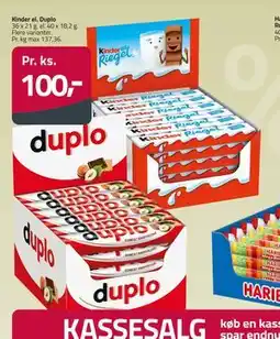 Fleggaard Kinder el. Duplo tilbud