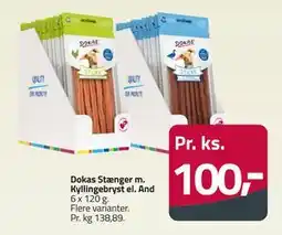 Fleggaard Dokas Stænger m. Kyllingebryst el. And tilbud