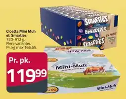 Fleggaard Cloetta Mini Muh el. Smarties tilbud