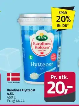 Fleggaard Karolines Hytteost 4,5% tilbud