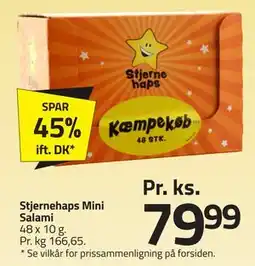 Fleggaard Stjernehaps Mini Salami tilbud