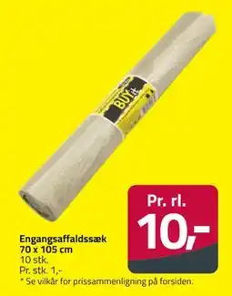 Fleggaard Engangsaffaldssæk 70 x 105 cm tilbud