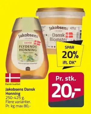 Fleggaard Jakobsens Dansk Honning tilbud