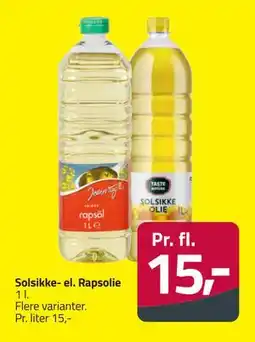 Fleggaard Solsikke- el. Rapsolie tilbud