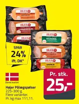 Fleggaard Højer Pålægspølser tilbud