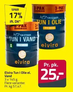 Fleggaard Elvira Tun I Olie el. Vand tilbud