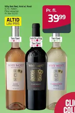 Fleggaard Why Not Rød, Hvid el. Rosé tilbud