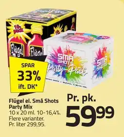 Fleggaard Flügel el. Små Shots Party Mix tilbud