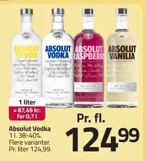 Fleggaard Absolut Vodka tilbud