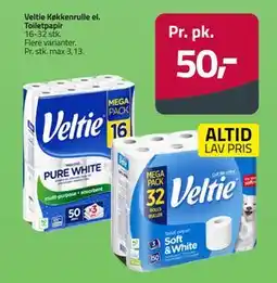 Fleggaard Veltie Køkkenrulle el. Toiletpapir tilbud