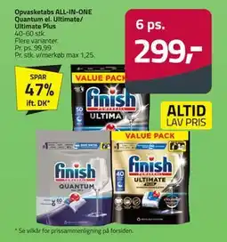 Fleggaard Opvasketabs ALL-IN-ONE Quantum el. Ultimate/ Ultimate Plus tilbud
