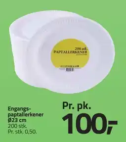 Fleggaard Engangspaptallerkener Ø23 cm tilbud