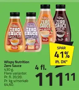 Fleggaard Wispy Nutrition Zero Sauce tilbud