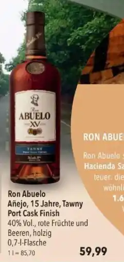 Citti Ron Abuelo Añejo, 15 Jahre, Tawny Port Cask Finish tilbud