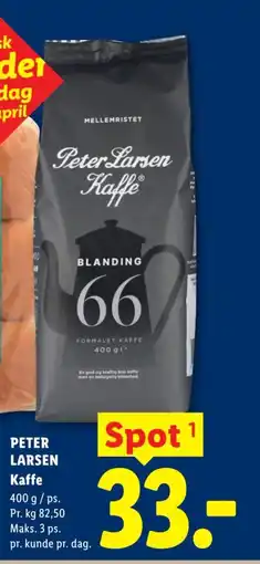 Lidl PETER LARSEN Kaffe tilbud