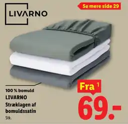 Lidl LIVARNO Stræklagen af bomuldssatin tilbud