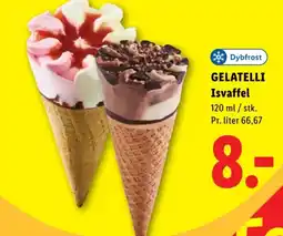 Lidl GELATELLI Isvaffel tilbud