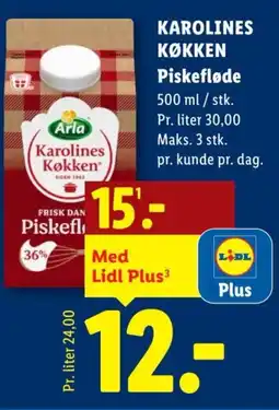 Lidl KAROLINES KØKKEN Piskefløde tilbud