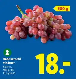 Lidl Røde kernefri vindruer tilbud
