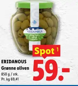 Lidl ERIDANOUS Grønne oliven tilbud