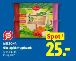 Lidl MILBONA Økologisk frugtkvark tilbud