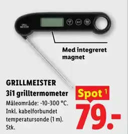 Lidl GRILLMEISTER 3i1 grilltermometer tilbud