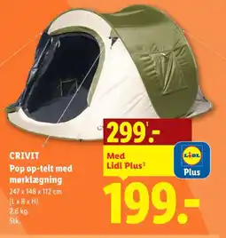 Lidl CRIVIT Pop op-telt med mørklægning tilbud