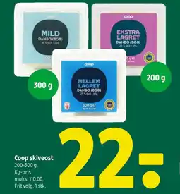 Coop 365 Coop skiveost tilbud