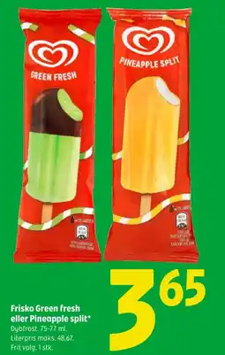 Coop 365 Frisko Green fresh eller Pineapple split tilbud