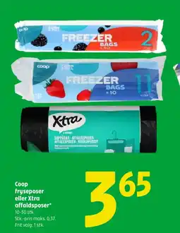 Coop 365 Coop fryseposer eller Xtra affaldsposer tilbud