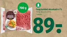 Coop 365 Coop hakket oksekød 4-7% tilbud