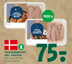 Coop 365 Coop kyllingebryst eller -inderfilet tilbud