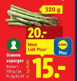 Lidl Grønne asparges tilbud