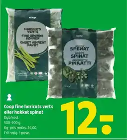 Coop 365 Coop fine haricots verts eller hakket spinat tilbud