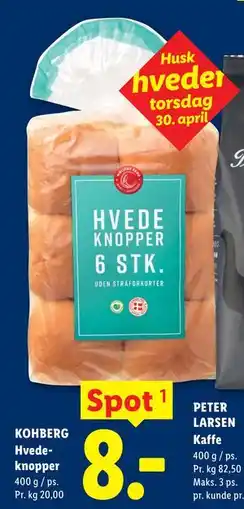 Lidl KOHBERG Hvedeknopper tilbud