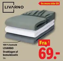 Lidl LIVARNO Stræklagen af bomuldssatin tilbud