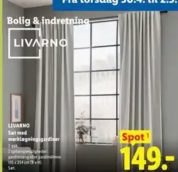 Lidl LIVARNO Sæt med mørklægningsgardiner tilbud