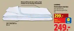 Lidl LIVARNO Sommerdyne med dun tilbud