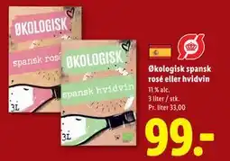 Lidl Økologisk spansk rosé eller hvidvin tilbud