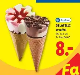 Lidl GELATELLI Isvaffel tilbud